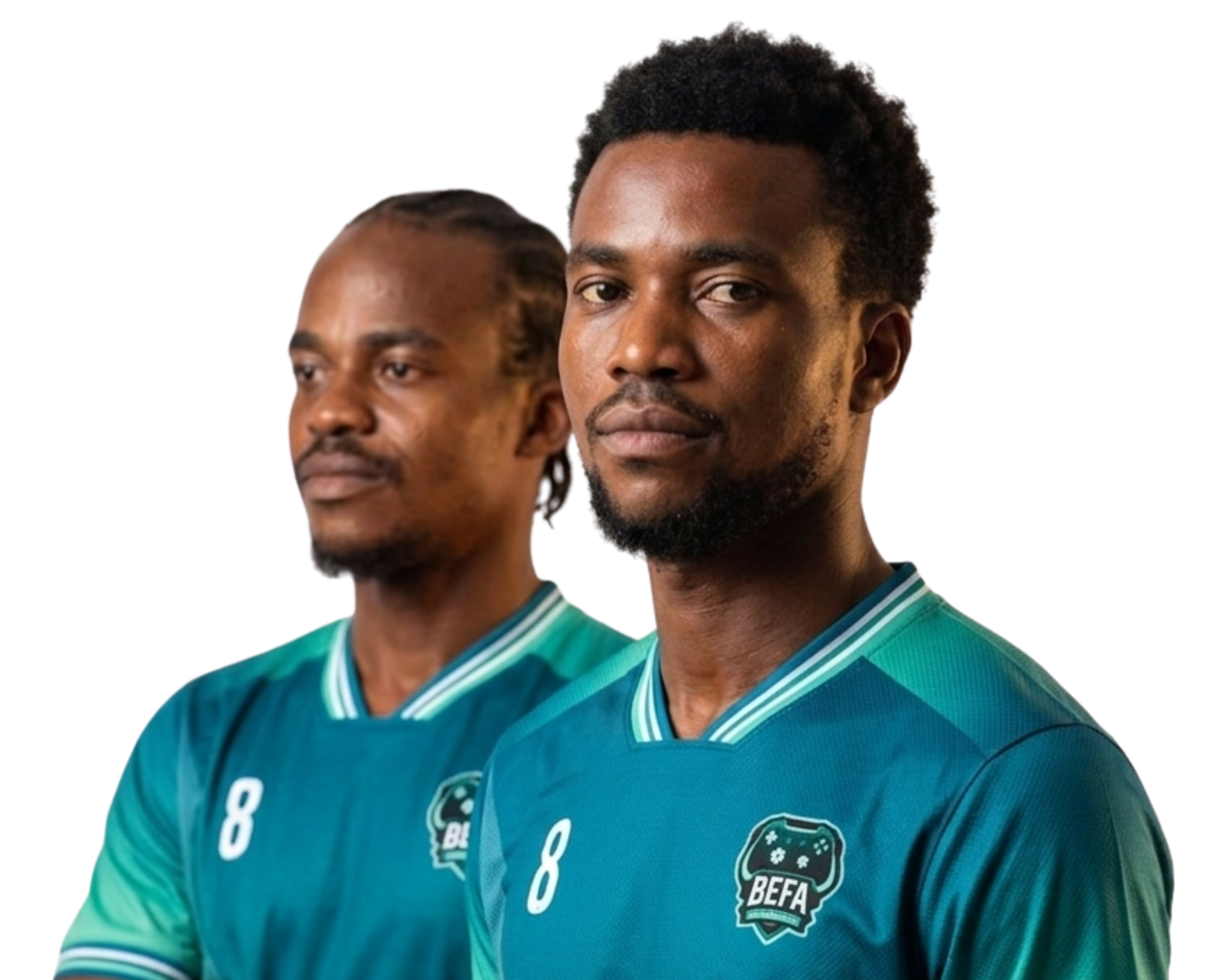 Befa players in club jerseys